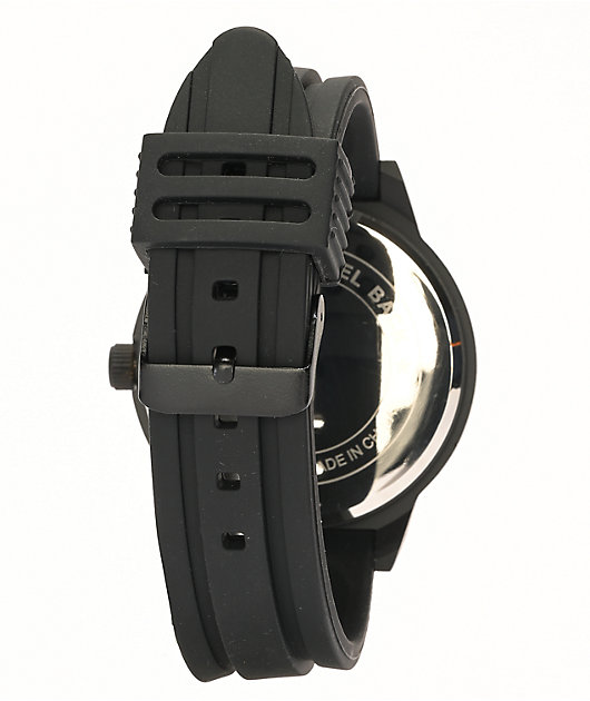 Weed Print Black & Green Analog Watch Set
