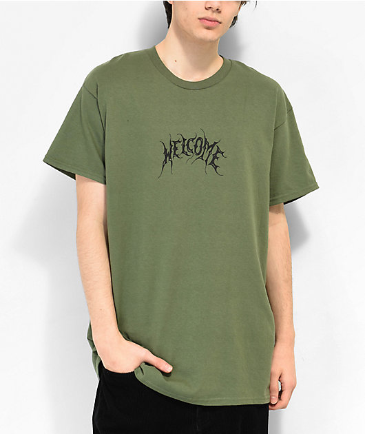 Welcome Angel Military Green T-Shirt