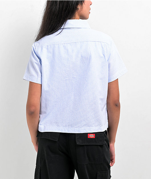 Welcome Barb Oxford Blue & White Short Sleeve Work Shirt