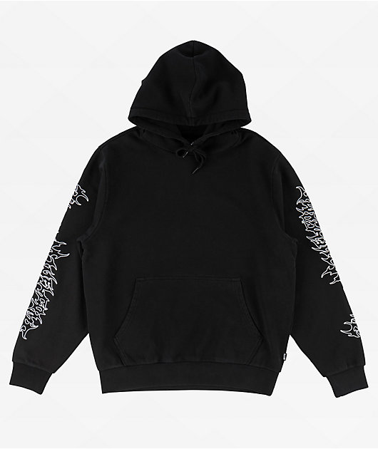 Welcome Barb Sleeve Black Hoodie