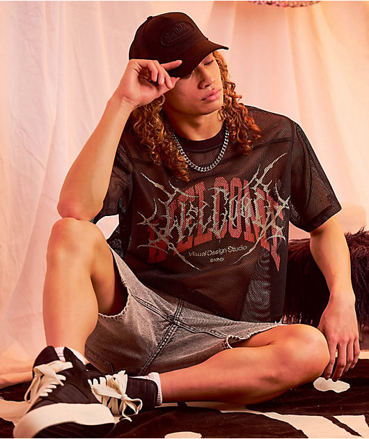 Welcome Black Mesh Football Jersey
