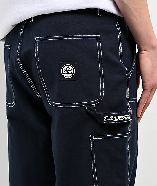 Welcome Brace Dark Sapphire Double Knee Carpenter Pants | Zumiez