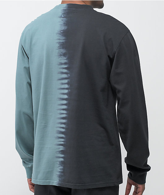Welcome Chimera Black & Atlantic Dip Dye Long Sleeve T-Shirt