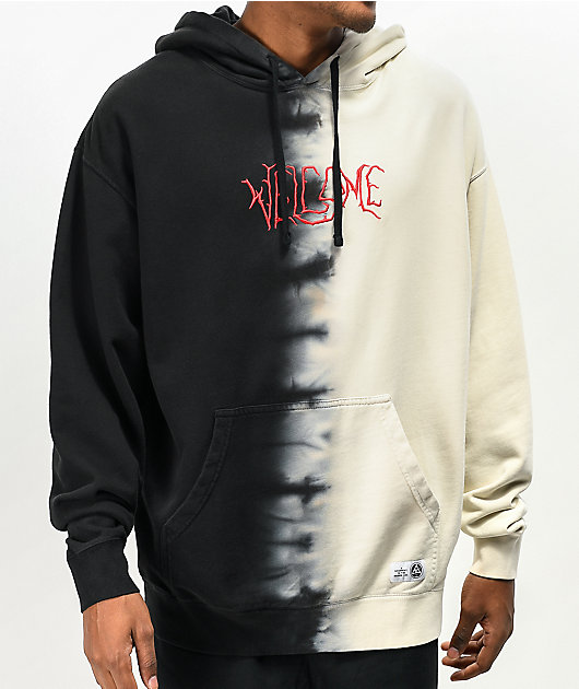 Welcome Chimera Dip-Dyed Bone White & Black Hoodie | Zumiez