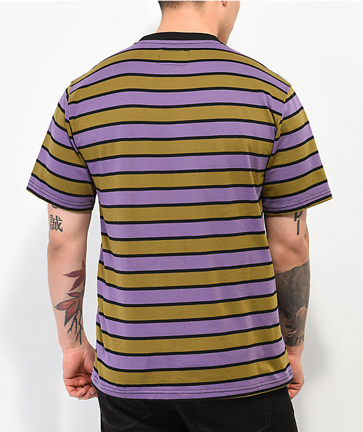 ピ* \"OPPOSITE STRIPE PULLOVER SHIRT AIOPESON Men's Quarter Zip Sweater Mock Neck Pullover Strip Stand