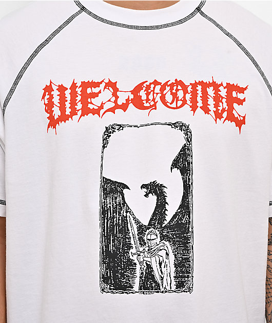 Welcome Crusade White & Black Raglan T-Shirt | Zumiez