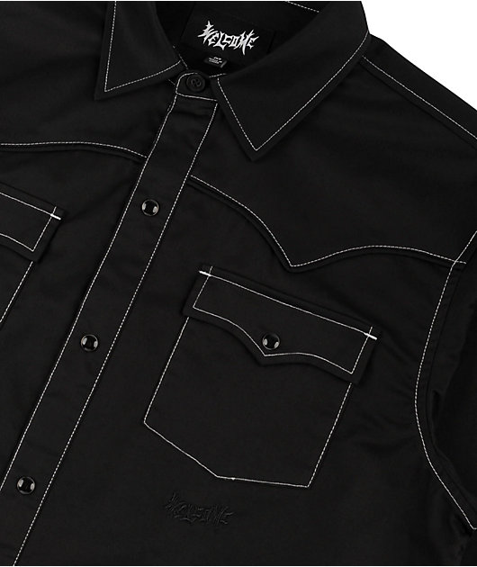 Welcome Desperado Black Long Sleeve Button Up Shirt | Zumiez