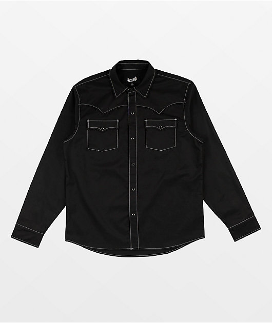 Welcome Desperado Black Long Sleeve Button Up Shirt | Zumiez