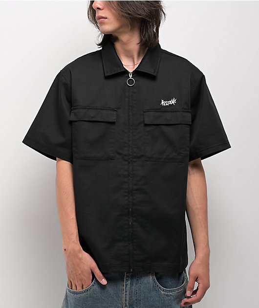 Welcome Diablo Black Zip Work Shirt | Zumiez