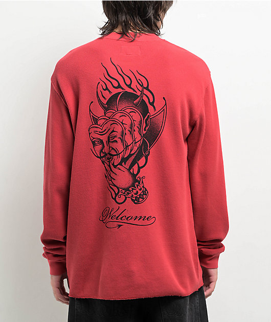Welcome Diablo Red Thermal Long Sleeve T-Shirt | Zumiez