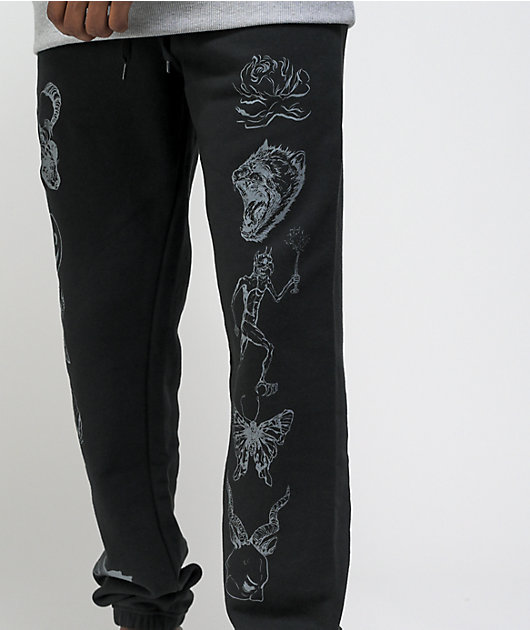 Welcome Emblem Black Sweatpants