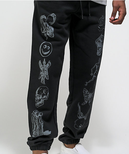 Welcome Emblem Black Sweatpants