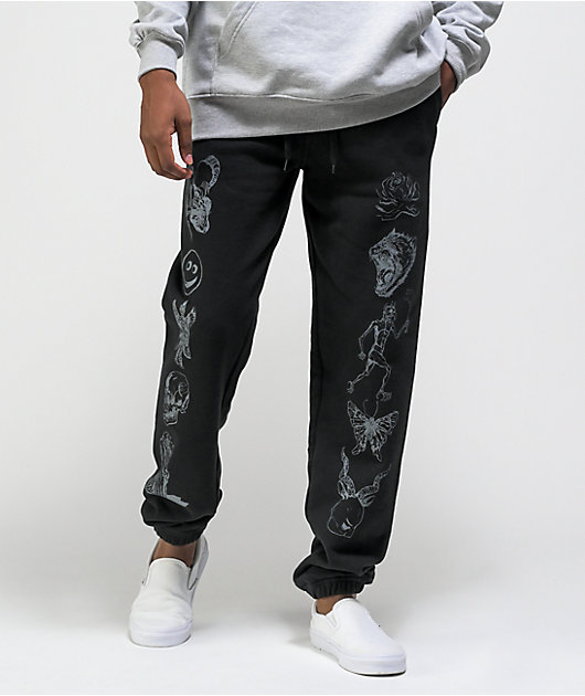 Welcome Emblem Black Sweatpants