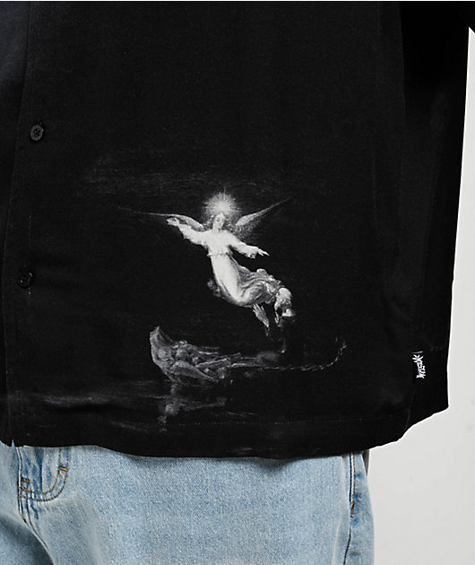 Welcome Hope Black & White Button Up Shirt