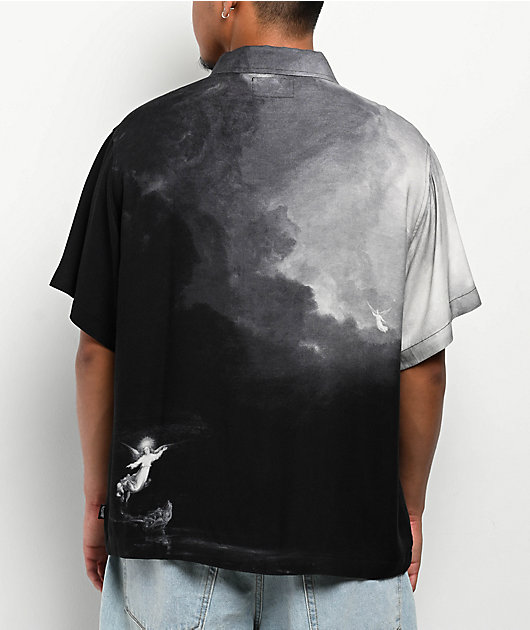 Welcome Hope Black & White Button Up Shirt