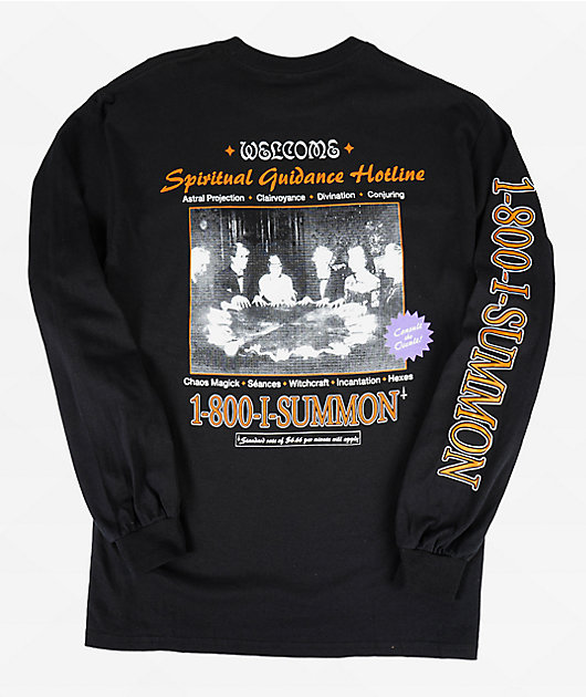 Millennium parade百鬼夜行 long sleeve TEE M Welcome Hotline 2 Black Long Sleeve T-Shirt | Zumiez