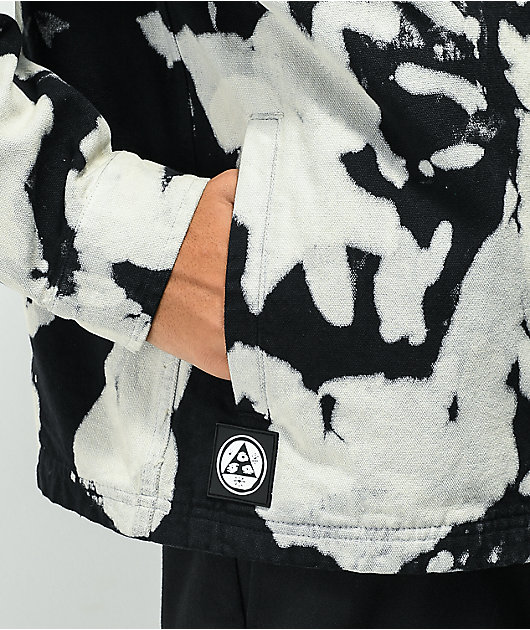 Welcome Inkblot Black Bleached Coaches Jacket