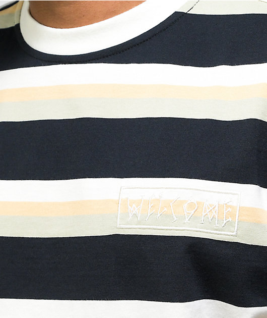 Welcome Medius Black & Tan Stripe T-Shirt