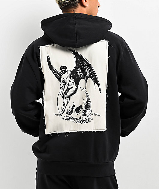 完売品 極美品 VIRGOwearworks NYLON MOD HOODIE Black Zip-Up Hoodie with Sigil Embroidery | Minga London – Minga
