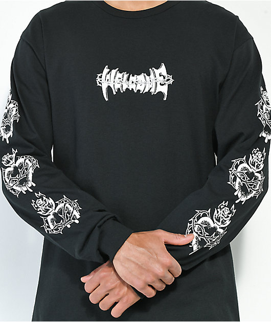 Unravel Black Front Lace-Up Long Sleeve T-Shirt Unravel