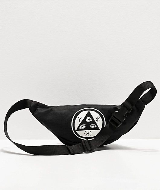 Welcome Scrawl Black & White Fanny Pack