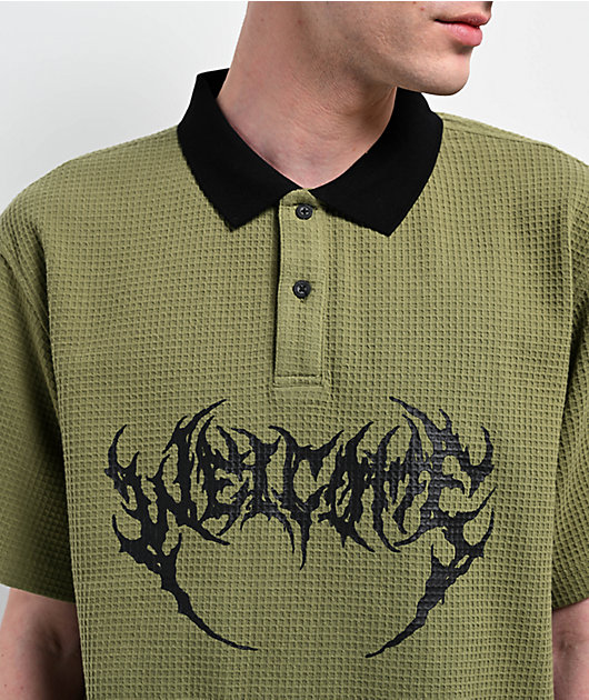 Welcome Sharp Olive Thermal Polo Shirt | Zumiez