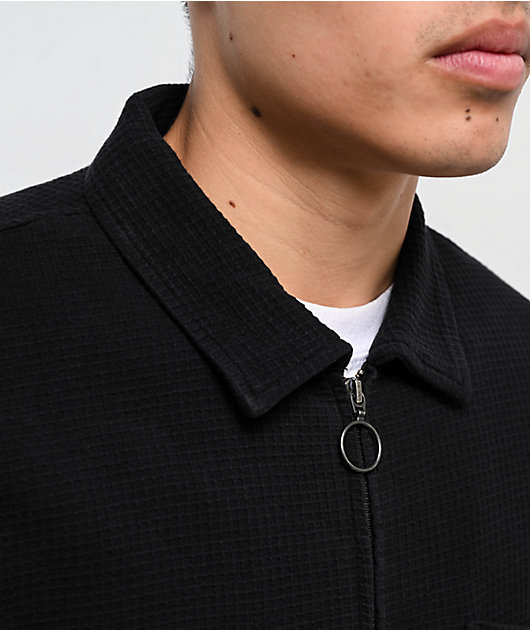[ ANOTHERYOUTH ]★zipper waffle t Amazon.com: Men's Zip Up Long Sleeve Shirts Waffle Knit Slim