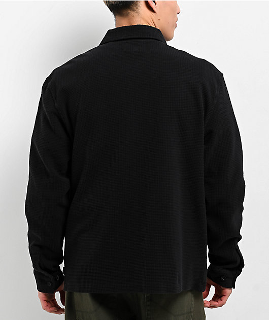 [ ANOTHERYOUTH ]★zipper waffle t Amazon.com: Men's Zip Up Long Sleeve Shirts Waffle Knit Slim