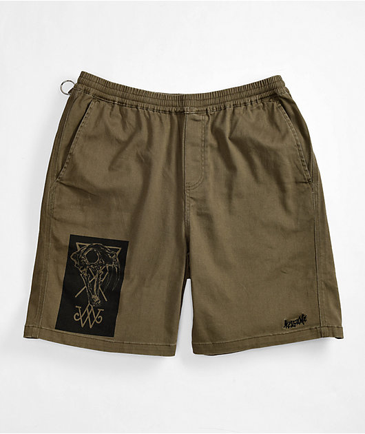 Welcome Soft Core 2 Brown Elastic Waist Shorts | Zumiez
