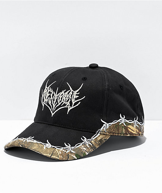 Welcome Splinter Black & Camo Strapback Hat | Zumiez