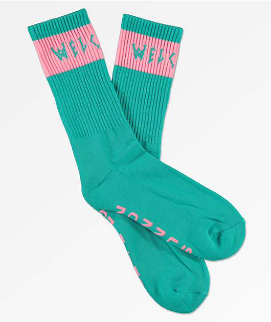 Lids Seattle Seahawks Rock Em Socks Fuzzy Crew Socks - Pink