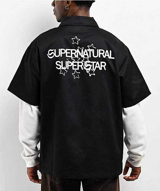 【supernatural】 Welcome Supernatural Black & White 2fer Work Shirt | Zumiez