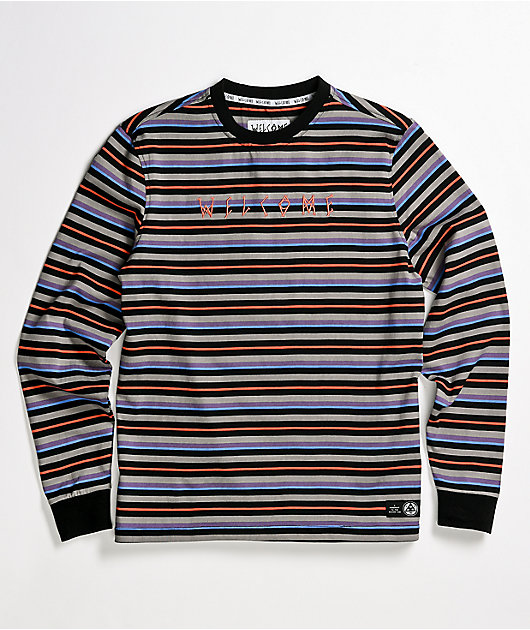 horizontal striped long sleeve shirt