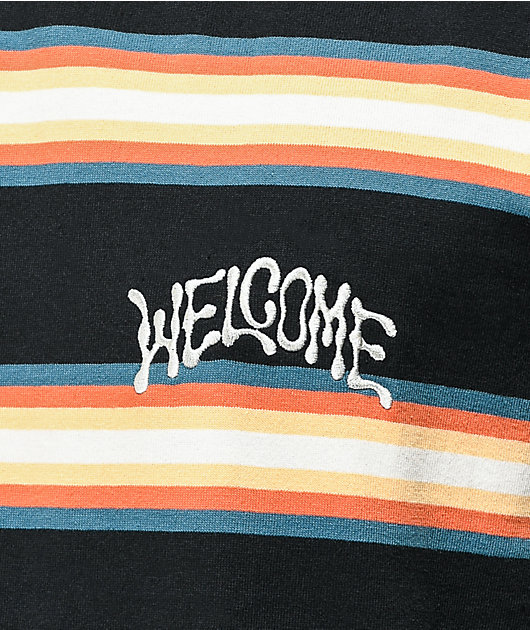 Welcome Thelema Stripe Black Long Sleeve T-Shirt