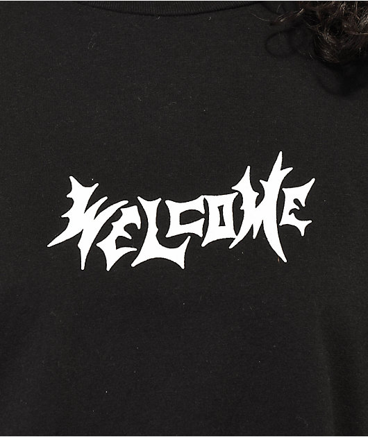 Welcome Vamp Black Crop T-Shirt