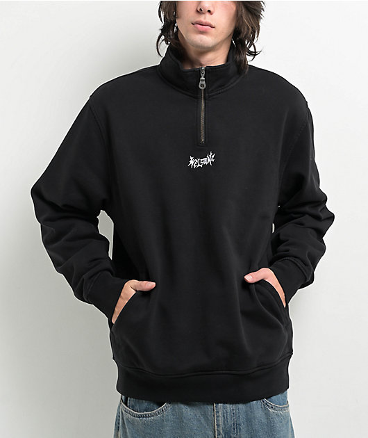 トップス PORKCHOP/CHOPPERS WELCOME SWEAT Welcome Vamp Core Black Quarter Zip Sweatshirt | Zumiez