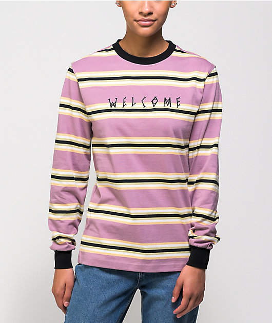 Welcome Vineyard Stripe Long T-Shirt