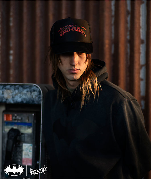 Welcome x Batman Foam Black Trucker Hat | Zumiez