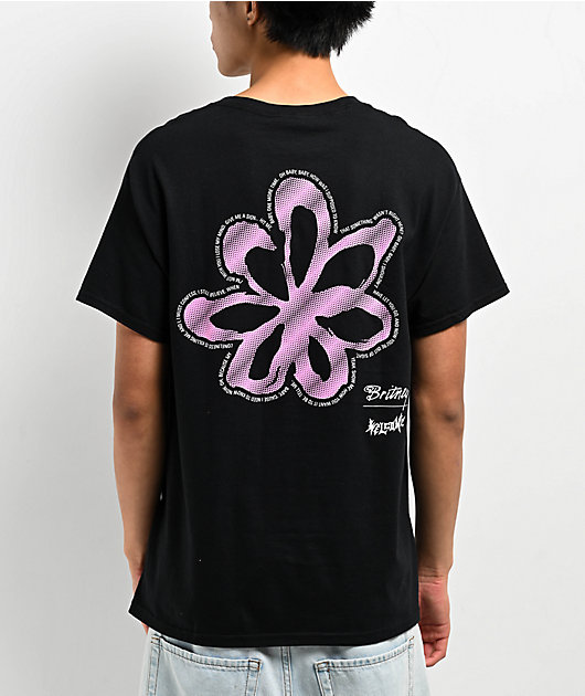 Welcome x Britney Spears Flower Black T-Shirt | Zumiez