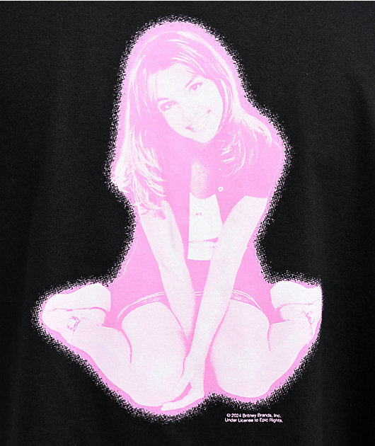 Welcome x Britney Spears Flower Black T-Shirt