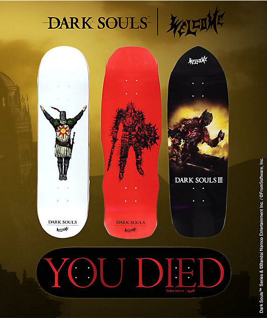 Welcome x Dark Souls Cinders Crossbone 10.5 Skateboard Deck