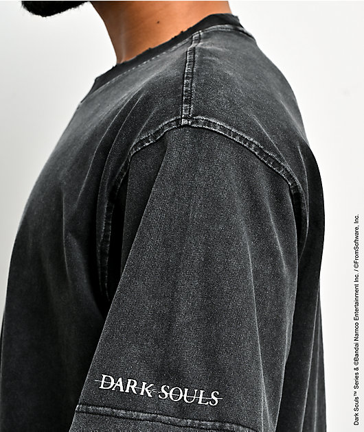 Welcome x Dark Souls You Died Black Wash T-Shirt