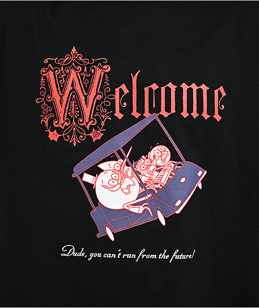 Welcome x Regular Show Golf Cart Black T-Shirt