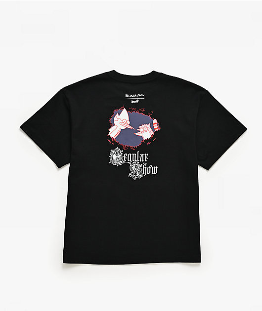 Welcome x Regular Show Golf Cart Black T-Shirt