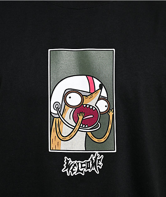 Welcome x Regular Show Rigby Black T-Shirt