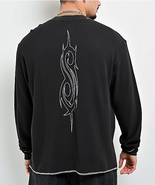 Welcome x Slipknot Contrast Stitch Black Thermal Long Sleeve T