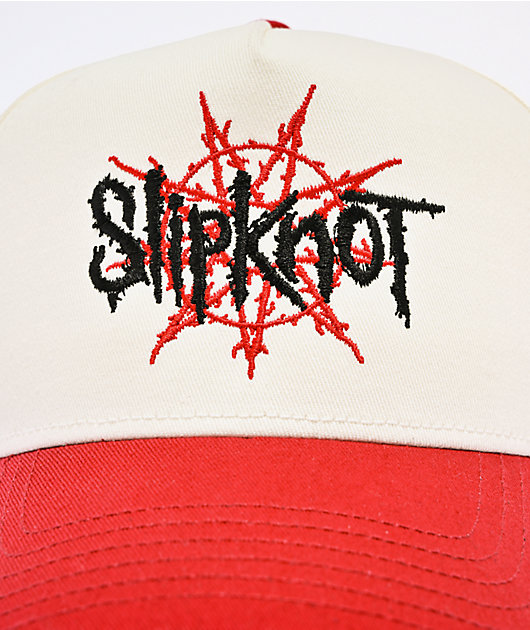Welcome x Slipknot Nonagram White & Red Snapback Hat