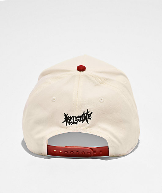 Welcome x Slipknot Nonagram White & Red Snapback Hat