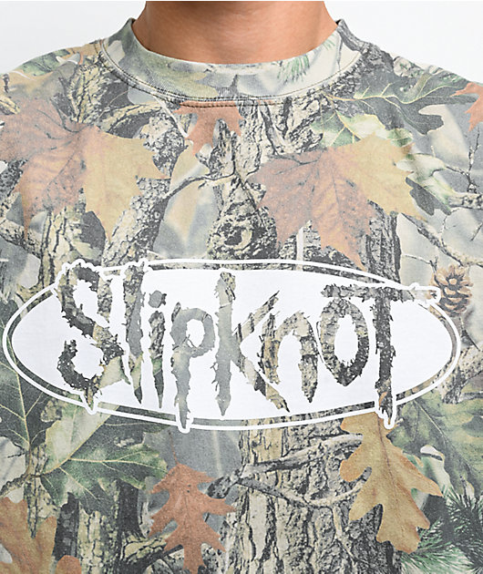 Welcome x Slipknot Oval Logo Green Camo T-Shirt