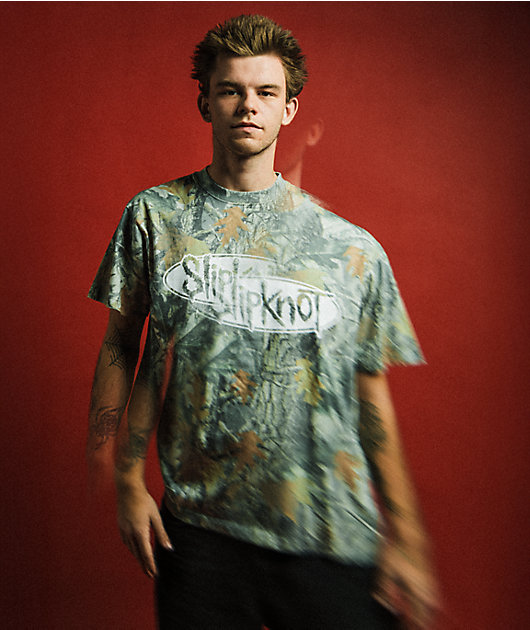 Welcome x Slipknot Oval Logo Green Camo T-Shirt